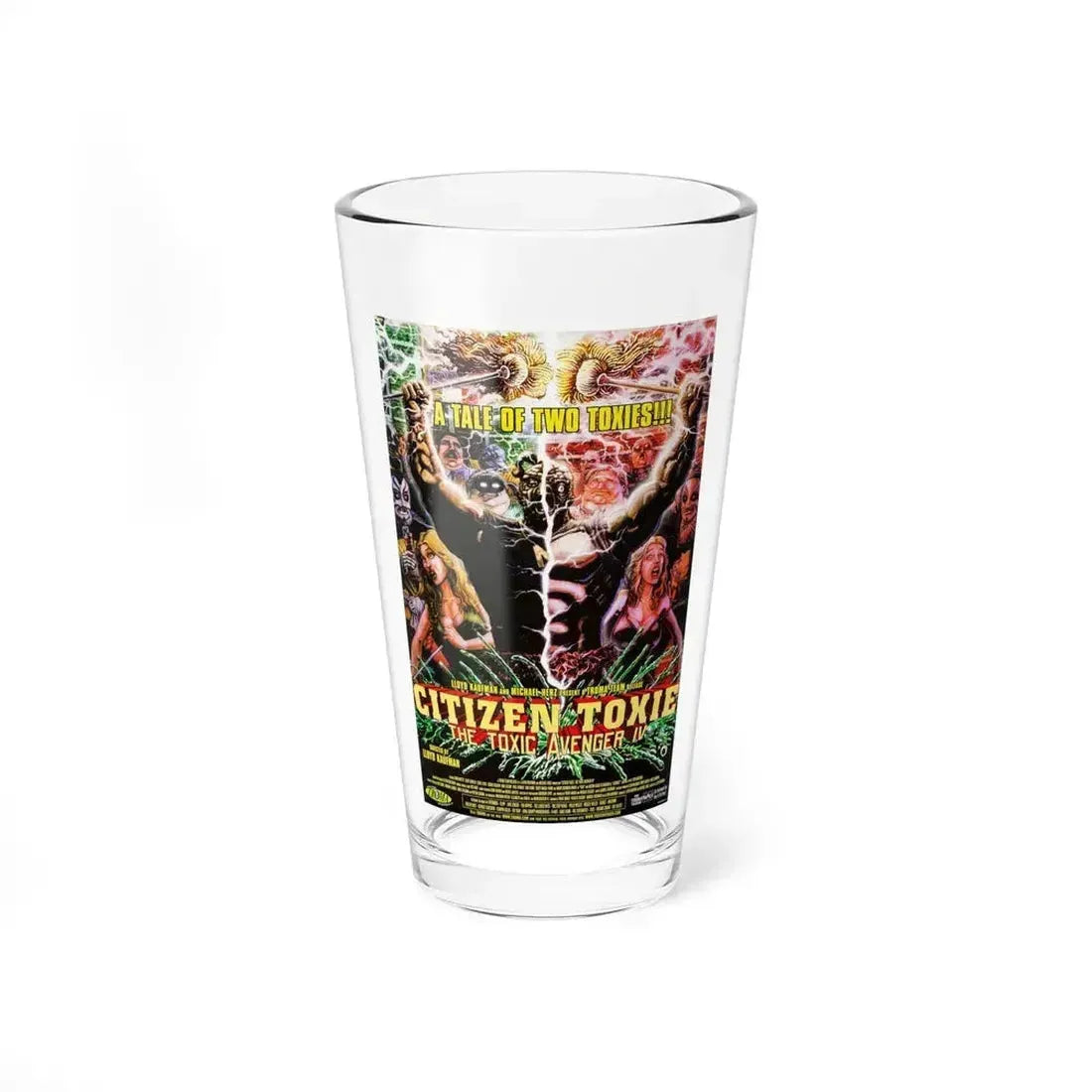 CITIZEN TOXIE - THE TOXIC AVENGER IV 2000 Movie Poster - Pint Glass 16oz 16oz - Go Mug Yourself