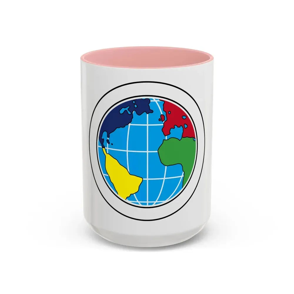 Citizenship in the World (Boy Scout Merit Badge) Accent Coffee Mug 15oz Pink - Go Mug Yourself