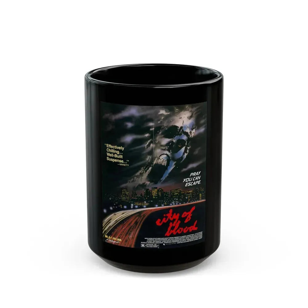 CITY OF BLOOD 1987 Movie Poster - Black Coffee Mug 15oz - Go Mug Yourself