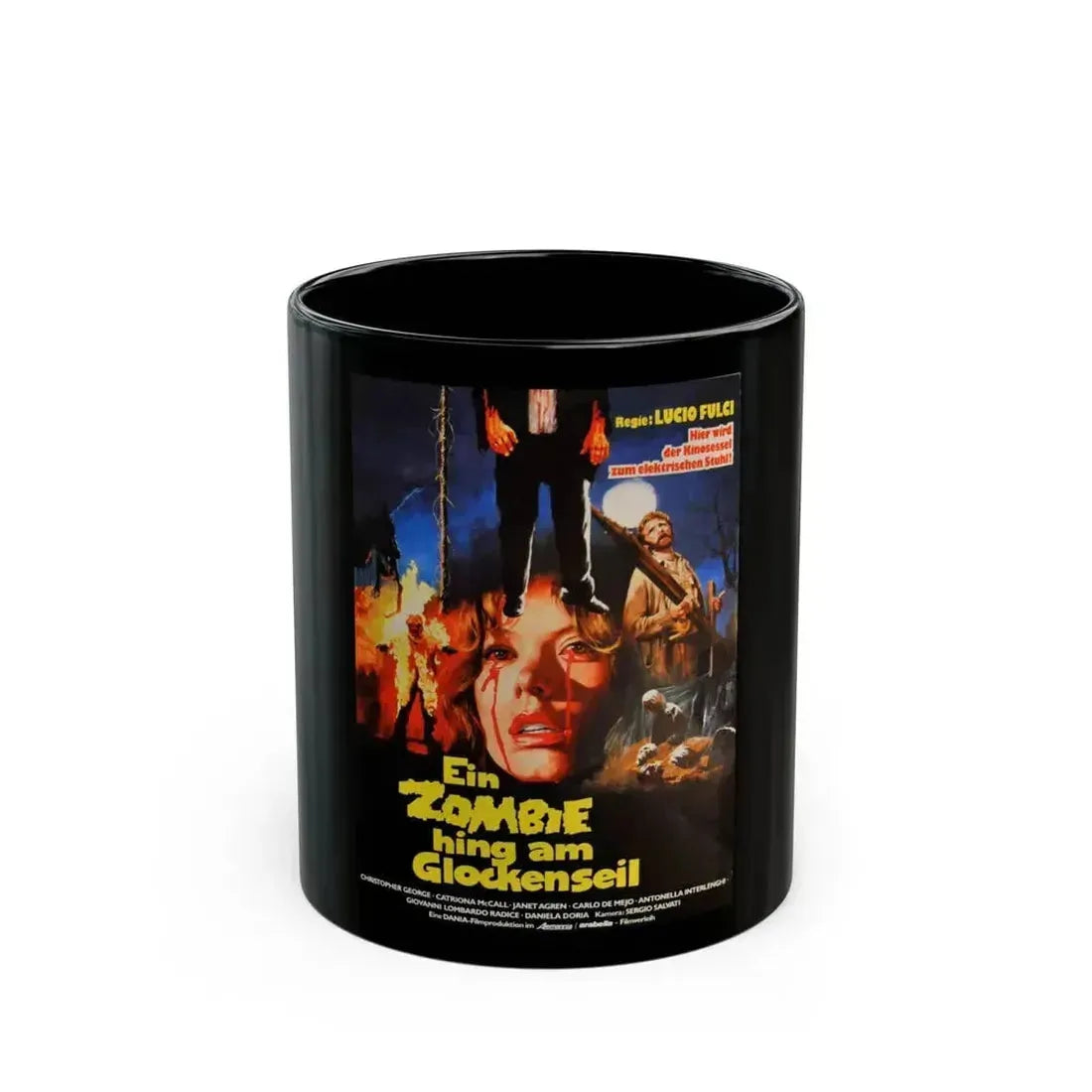 CITY OF THE LIVING DEAD (GERMAN) 1980 Movie Poster - Black Coffee Mug 11oz - Go Mug Yourself