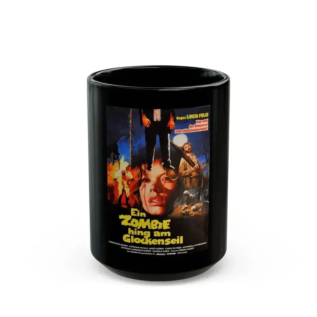 CITY OF THE LIVING DEAD (GERMAN) 1980 Movie Poster - Black Coffee Mug 15oz - Go Mug Yourself