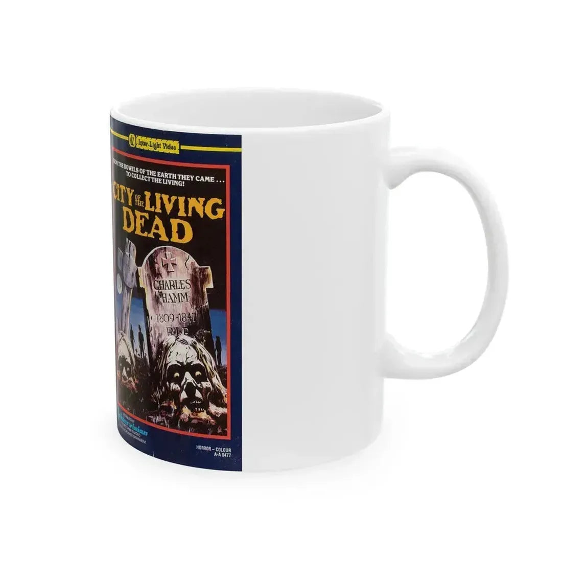 CITY OF THE LIVING DEAD (VHS COVER) - White Coffee Mug - Go Mug Yourself