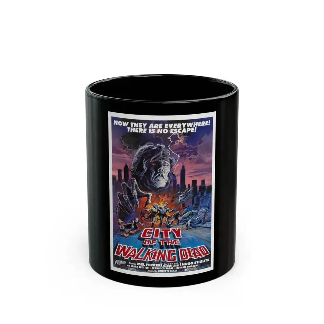 CITY OF THE WALKING DEAD (NIGHTMARE CITY) 1980 Movie Poster - Black Coffee Mug 11oz - Go Mug Yourself