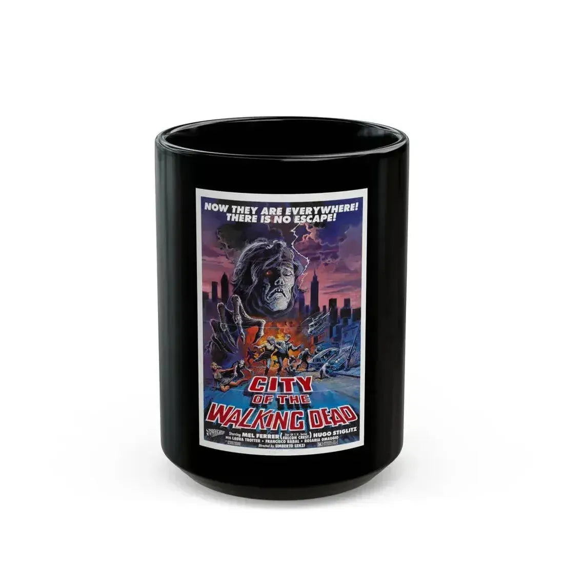 CITY OF THE WALKING DEAD (NIGHTMARE CITY) 1980 Movie Poster - Black Coffee Mug 15oz - Go Mug Yourself