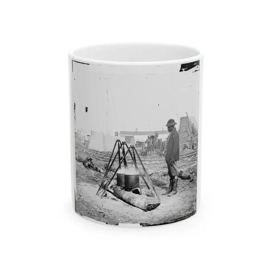 City Point, Va. African American Army Cook At Work (U.S. Civil War) White Coffee Mug 11oz - Go Mug Yourself