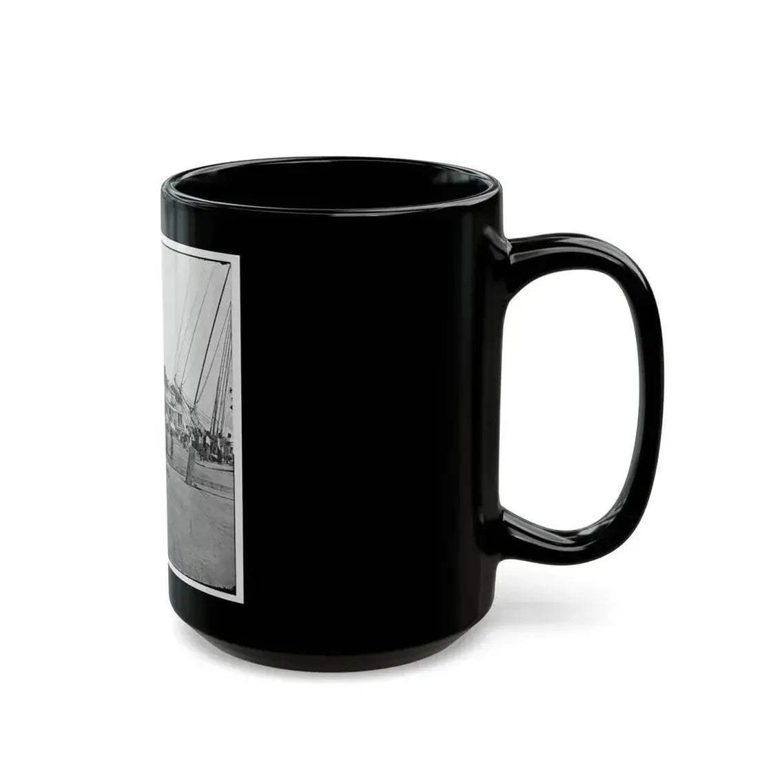 City Point, Va. African Americans Unloading Vessels At Landing (U.S. Civil War) Black Coffee Mug - Go Mug Yourself
