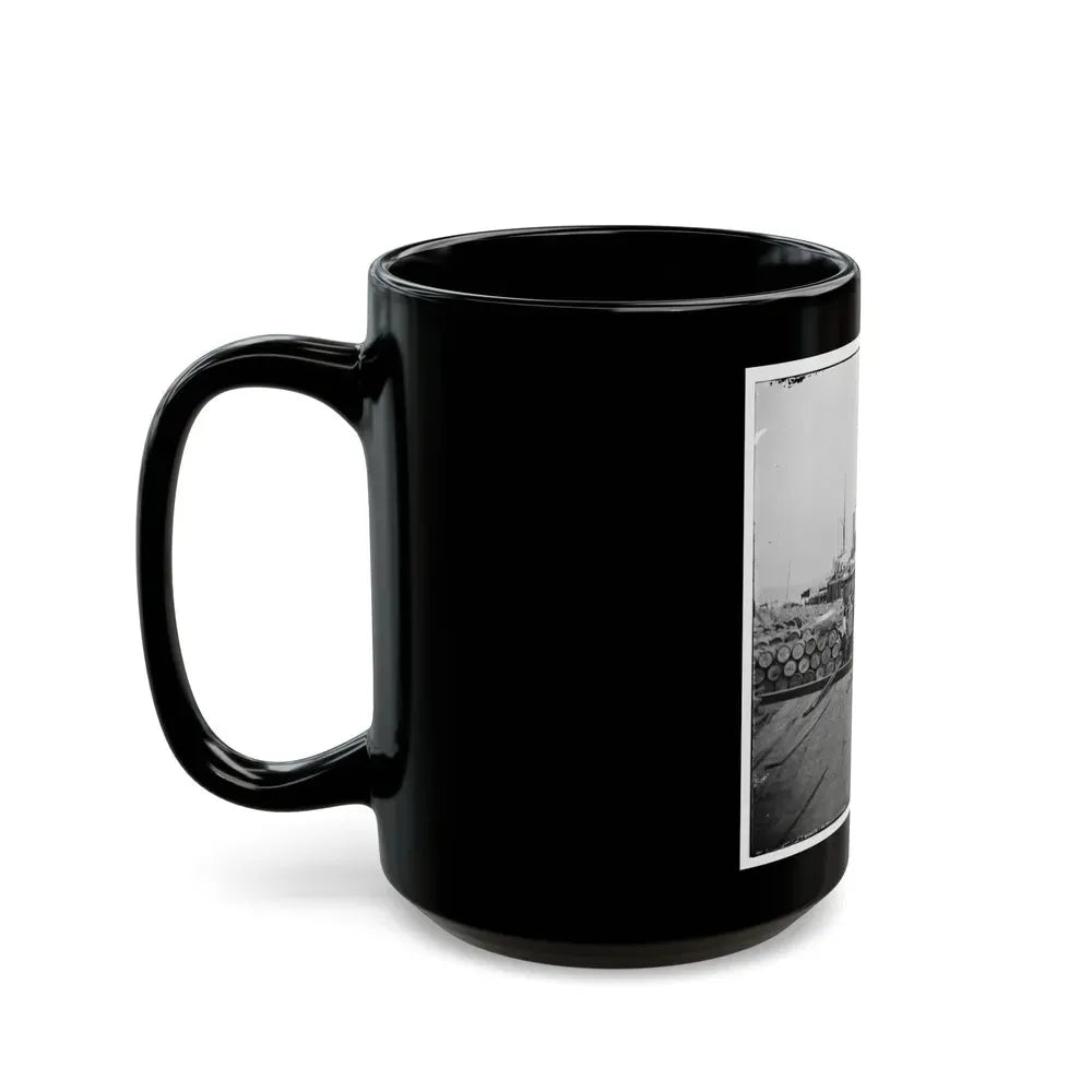 City Point, Va. African Americans Unloading Vessels At Landing (U.S. Civil War) Black Coffee Mug - Go Mug Yourself