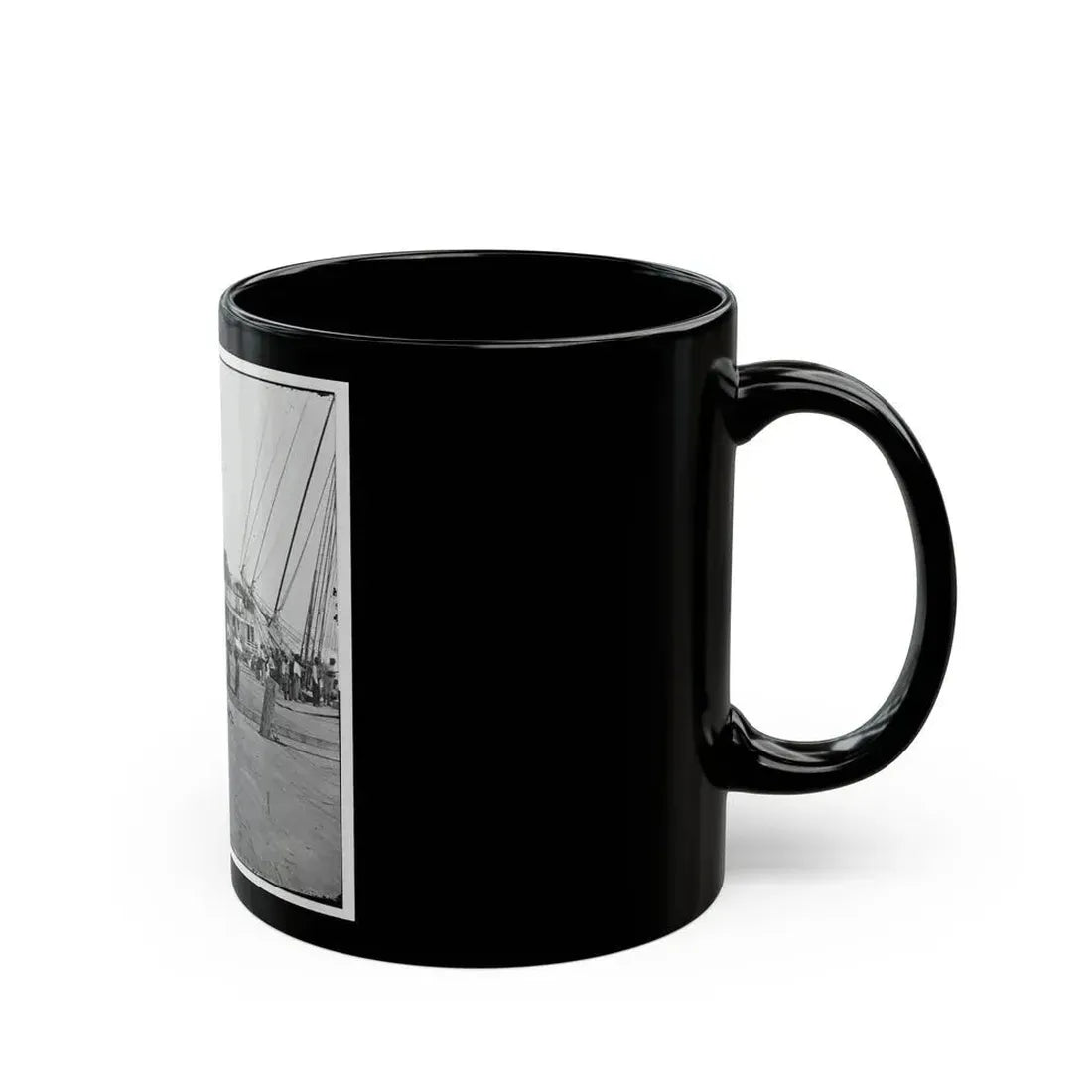 City Point, Va. African Americans Unloading Vessels At Landing (U.S. Civil War) Black Coffee Mug - Go Mug Yourself