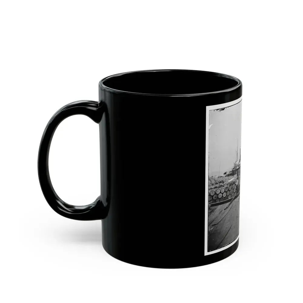 City Point, Va. African Americans Unloading Vessels At Landing (U.S. Civil War) Black Coffee Mug - Go Mug Yourself