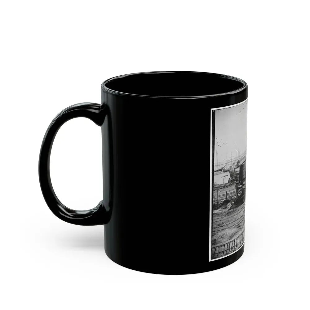 City Point, Va. Another Locomotive At The Same Point (U.S. Civil War) Black Coffee Mug - Go Mug Yourself