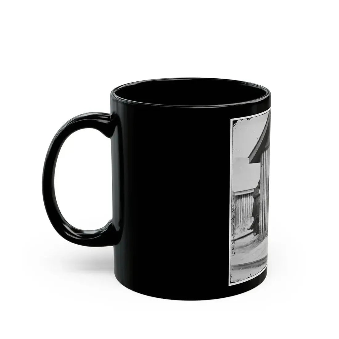 City Point, Va. Brig. Gen. John A. Rawlins, Chief Of Staff, With Wife And Child At Door Of Their Quarters (U.S. Civil War) Black Coffee Mug - Go Mug Yourself