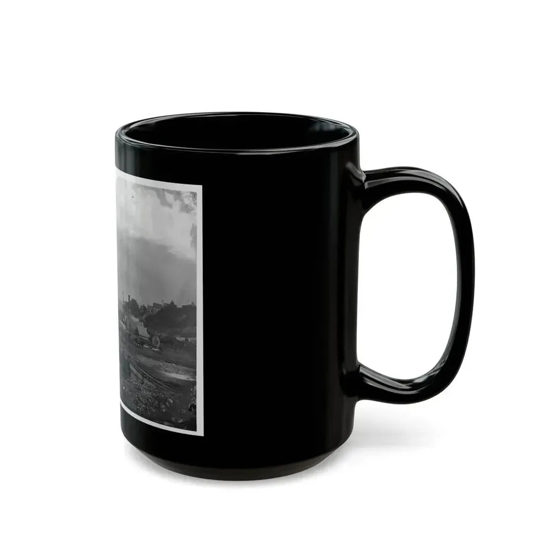 City Point, Va. Federal Supplies Deposited On The Landing (U.S. Civil War) Black Coffee Mug - Go Mug Yourself