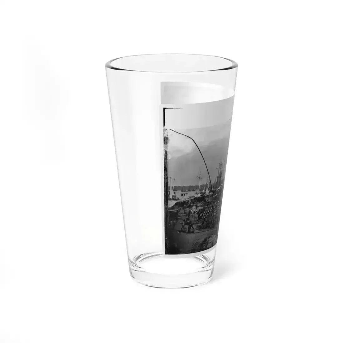 City Point, Va. Federal Supplies Deposited On The Landing (U.S. Civil War) Pint Glass 16oz - Go Mug Yourself