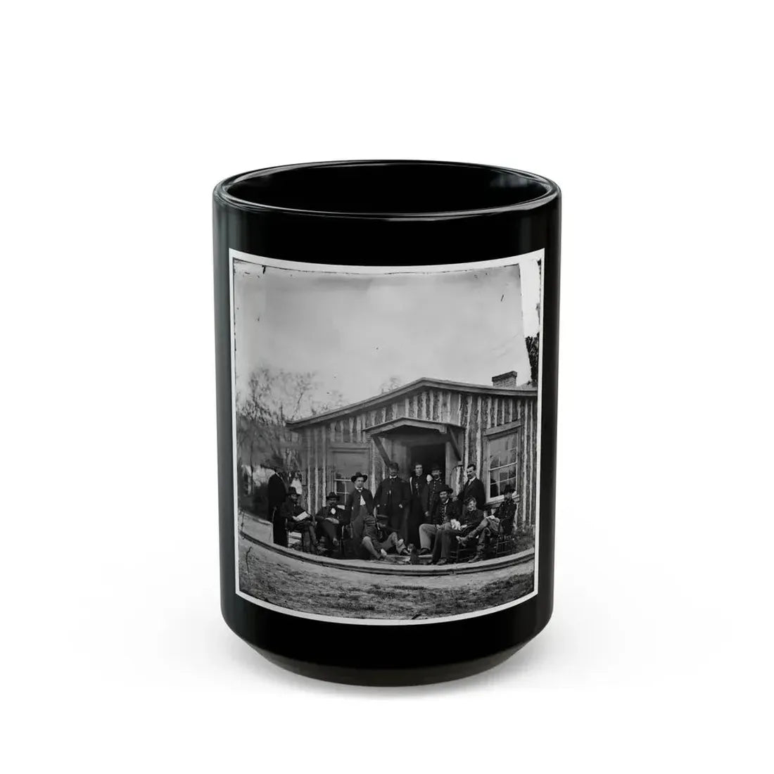 City Point, Va. Members Of Gen. Ulysses S. Grant's Staff (U.S. Civil War) Black Coffee Mug 15oz - Go Mug Yourself