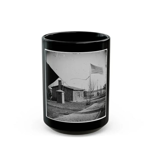 City Point, Va. Rear View Of Gen. Ulysses S. Grant's Headquarters (U.S. Civil War) Black Coffee Mug 15oz - Go Mug Yourself