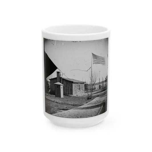 City Point, Va. Rear View Of Gen. Ulysses S. Grant's Headquarters (U.S. Civil War) White Coffee Mug 15oz - Go Mug Yourself
