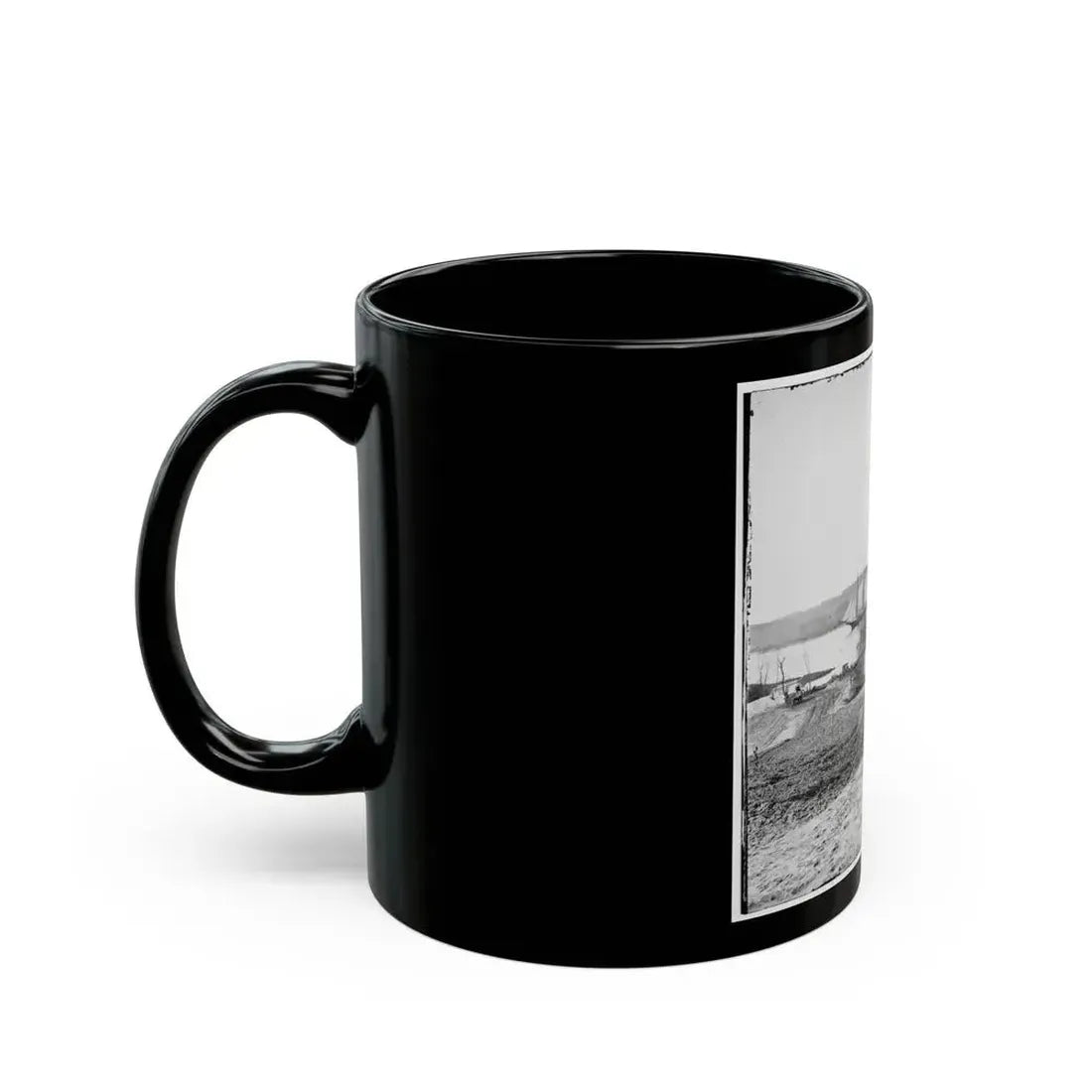 City Point, Va., Vicinity. Medical Supply Boat Planter At General Hospital Wharf On The Appomattox (U.S. Civil War) Black Coffee Mug - Go Mug Yourself