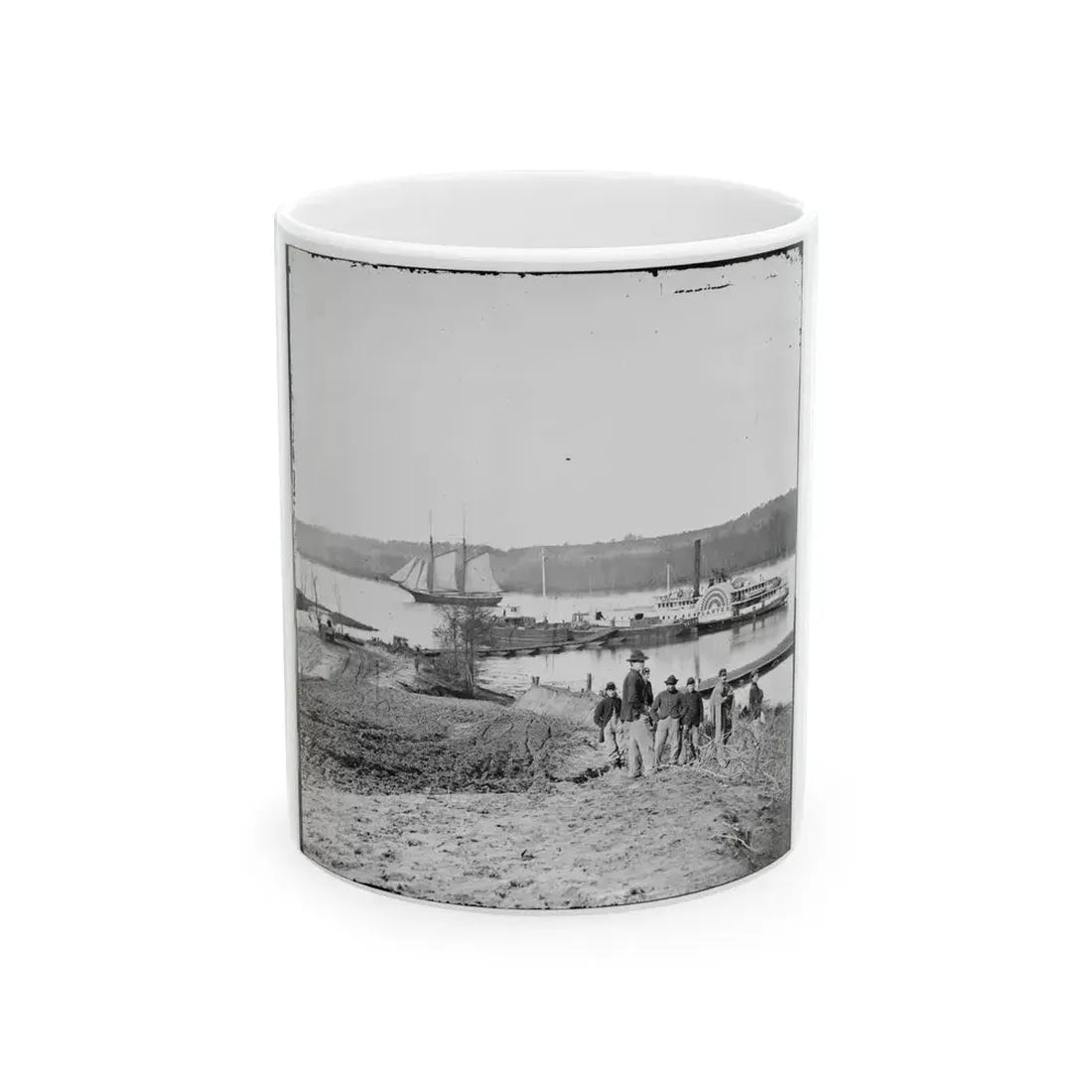 City Point, Va., Vicinity. Medical Supply Boat Planter At General Hospital Wharf On The Appomattox (U.S. Civil War) White Coffee Mug 11oz - Go Mug Yourself