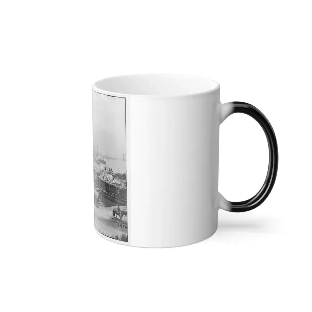 City Point, Va. View of Waterfront With Federal Supply Boats (U.S. Civil War) Color Changing Coffee Mug 11oz - Go Mug Yourself