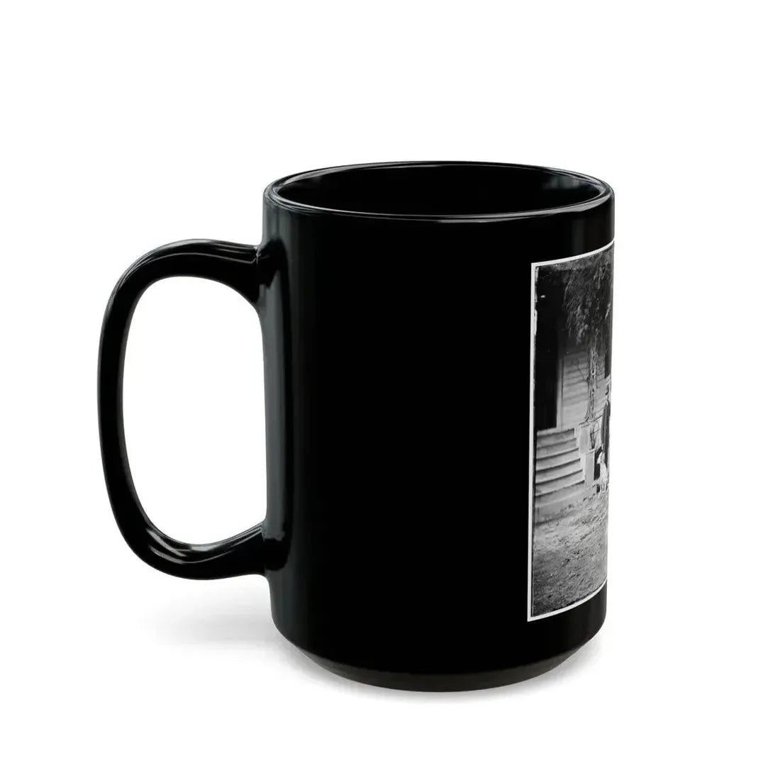 City Point, Virginia. Gen. Rufus Ingalls' Horse And Dog (U.S. Civil War) Black Coffee Mug - Go Mug Yourself