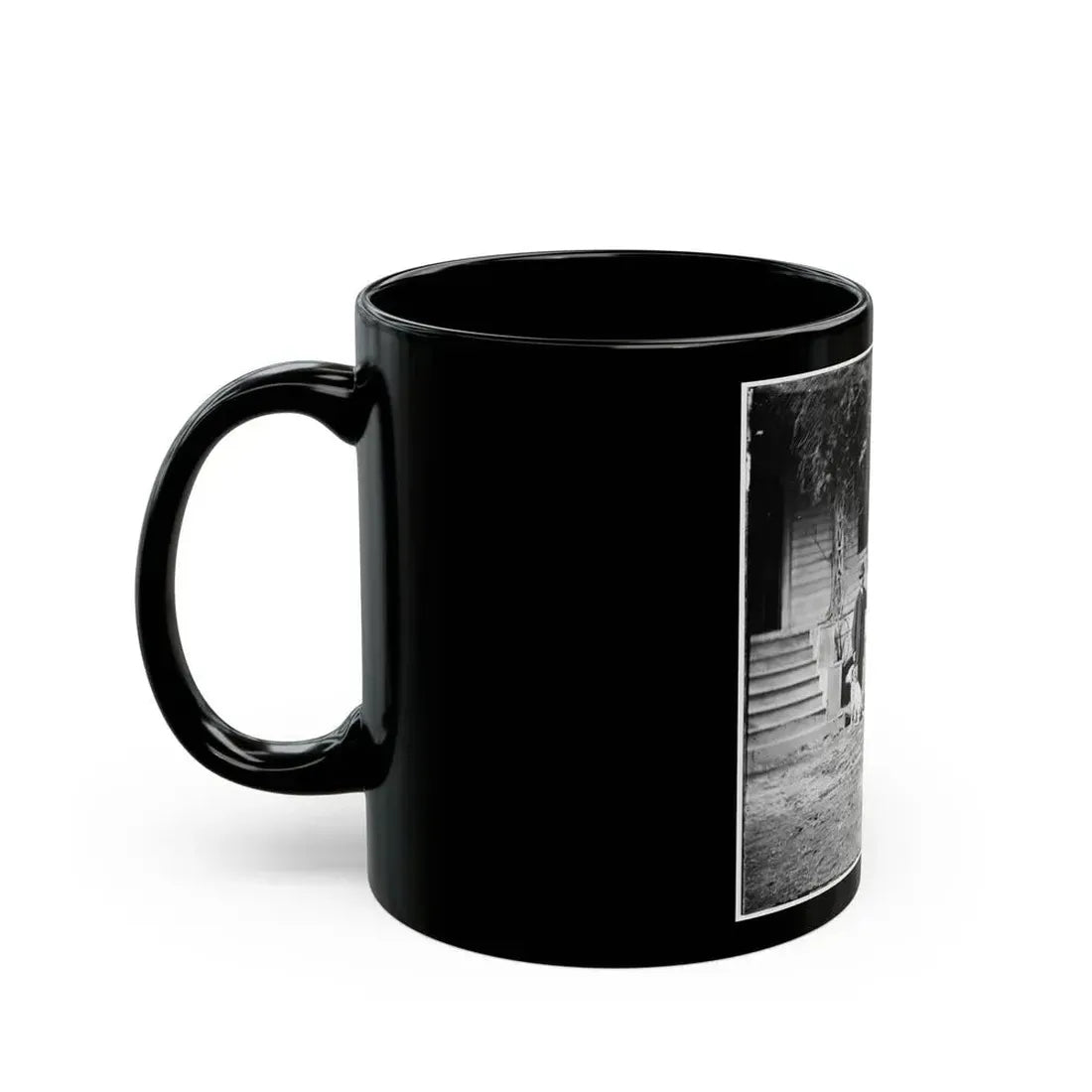 City Point, Virginia. Gen. Rufus Ingalls' Horse And Dog (U.S. Civil War) Black Coffee Mug - Go Mug Yourself