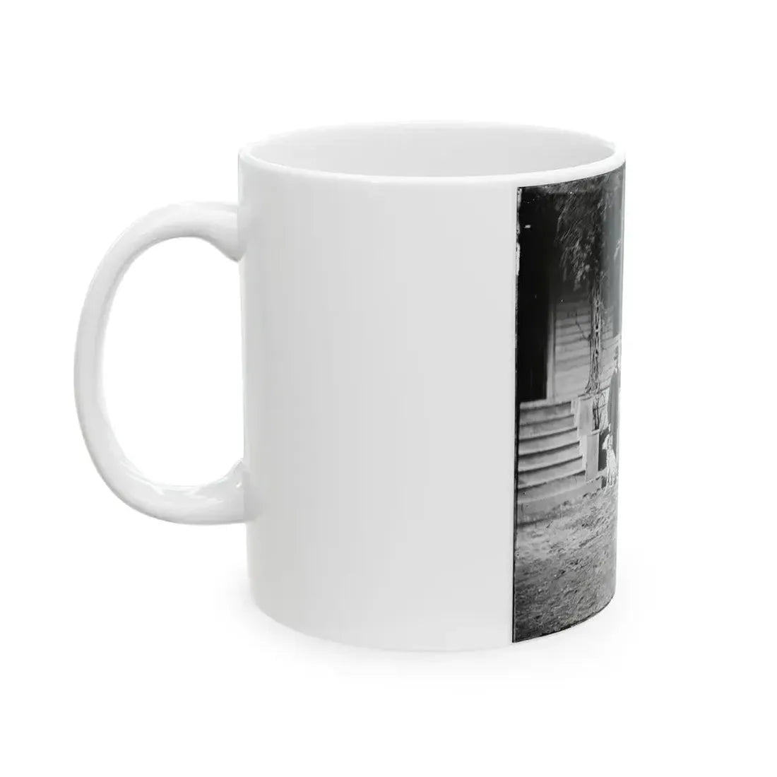City Point, Virginia. Gen. Rufus Ingalls' Horse And Dog (U.S. Civil War) White Coffee Mug - Go Mug Yourself