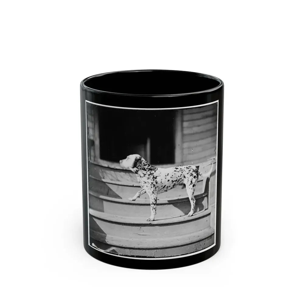 City Point, Virginia. General Rufus Ingall's Coach Dog (U.S. Civil War) Black Coffee Mug 11oz - Go Mug Yourself