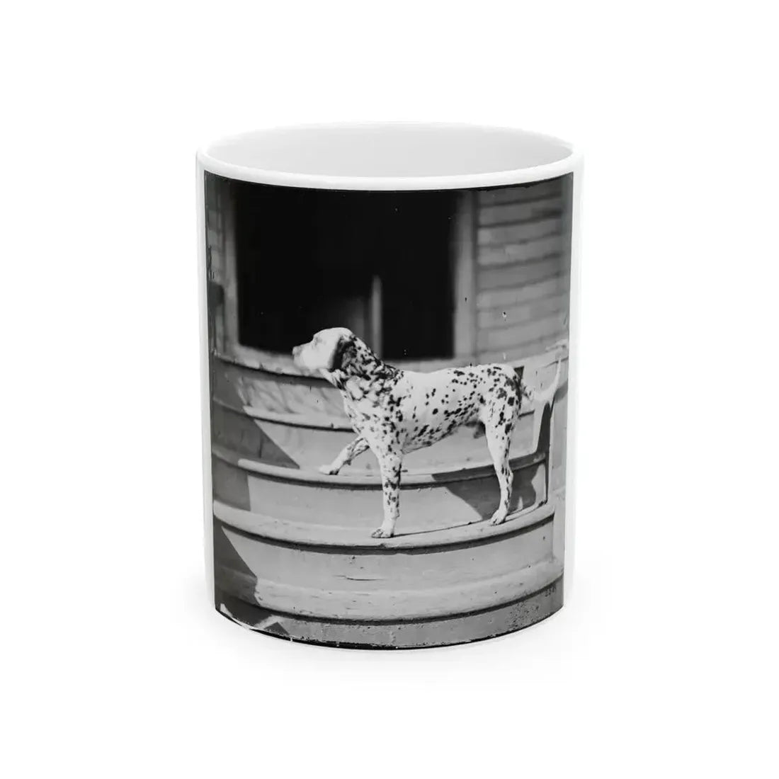 City Point, Virginia. General Rufus Ingall's Coach Dog (U.S. Civil War) White Coffee Mug 11oz - Go Mug Yourself