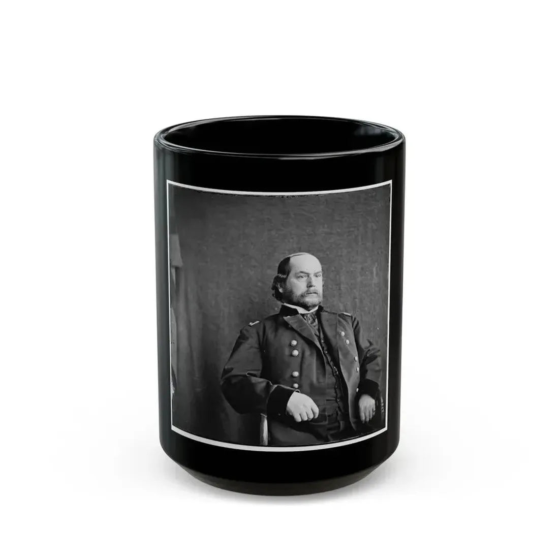 City Point, Virginia. General Rufus Ingalls, U.S.A. (U.S. Civil War) Black Coffee Mug 15oz - Go Mug Yourself