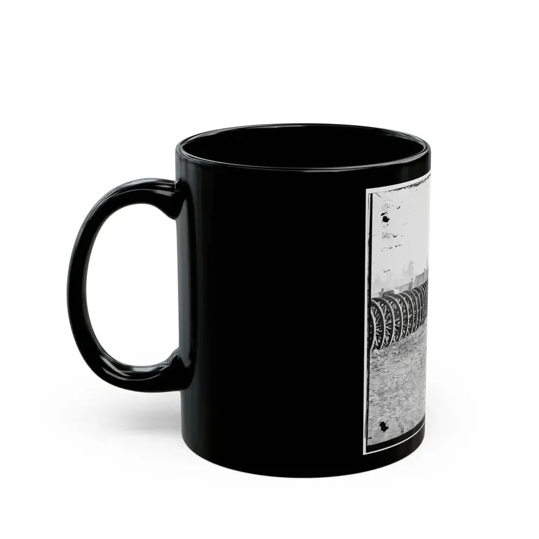 City Point, Virginia (Vicinity). Park Of Army Wagon Wheels (U.S. Civil War) Black Coffee Mug - Go Mug Yourself