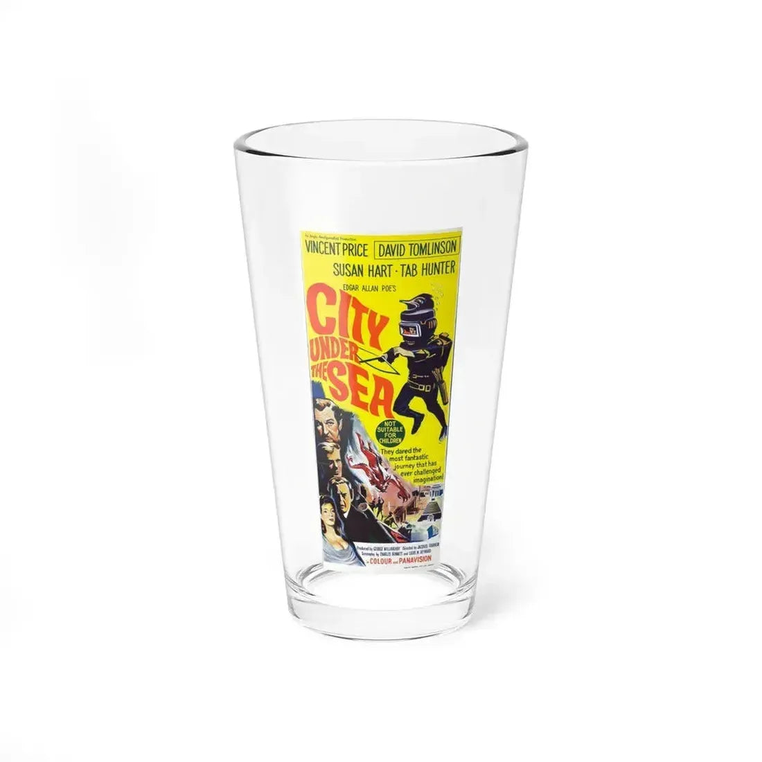 CITY UNDER THE SEA (WAR GODS OF THE DEEP) 1965 Movie Poster - Pint Glass 16oz 16oz - Go Mug Yourself