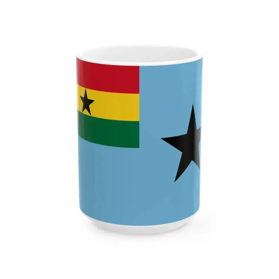 Civil Air Ensign of Ghana (Ghana) White Coffee Mug 15oz - Go Mug Yourself