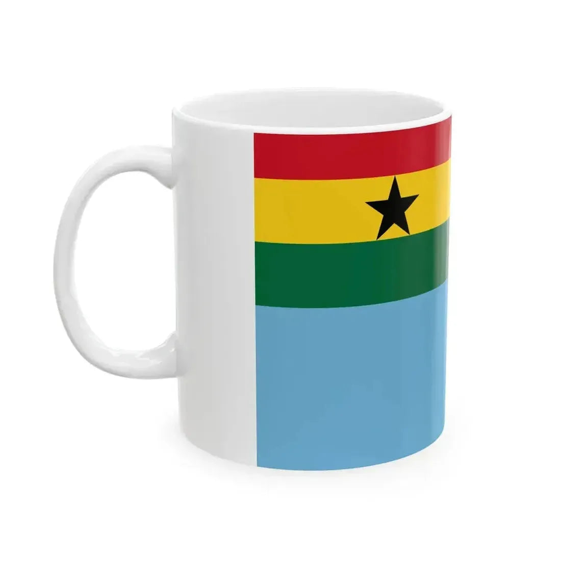 Civil Air Ensign of Ghana (Ghana) White Coffee Mug - Go Mug Yourself