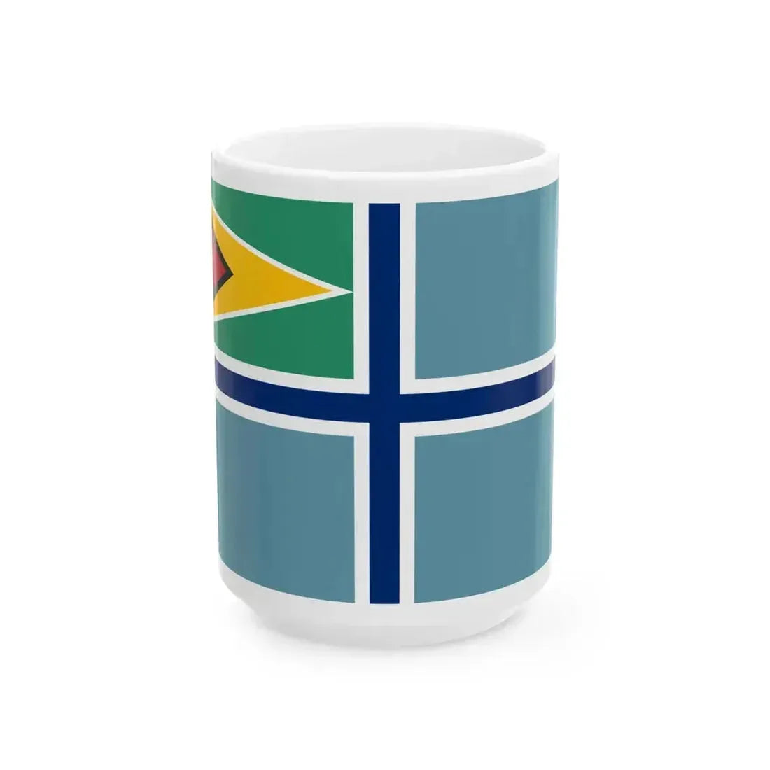 Civil Air Ensign of Guyana (Guyana) White Coffee Mug 15oz - Go Mug Yourself