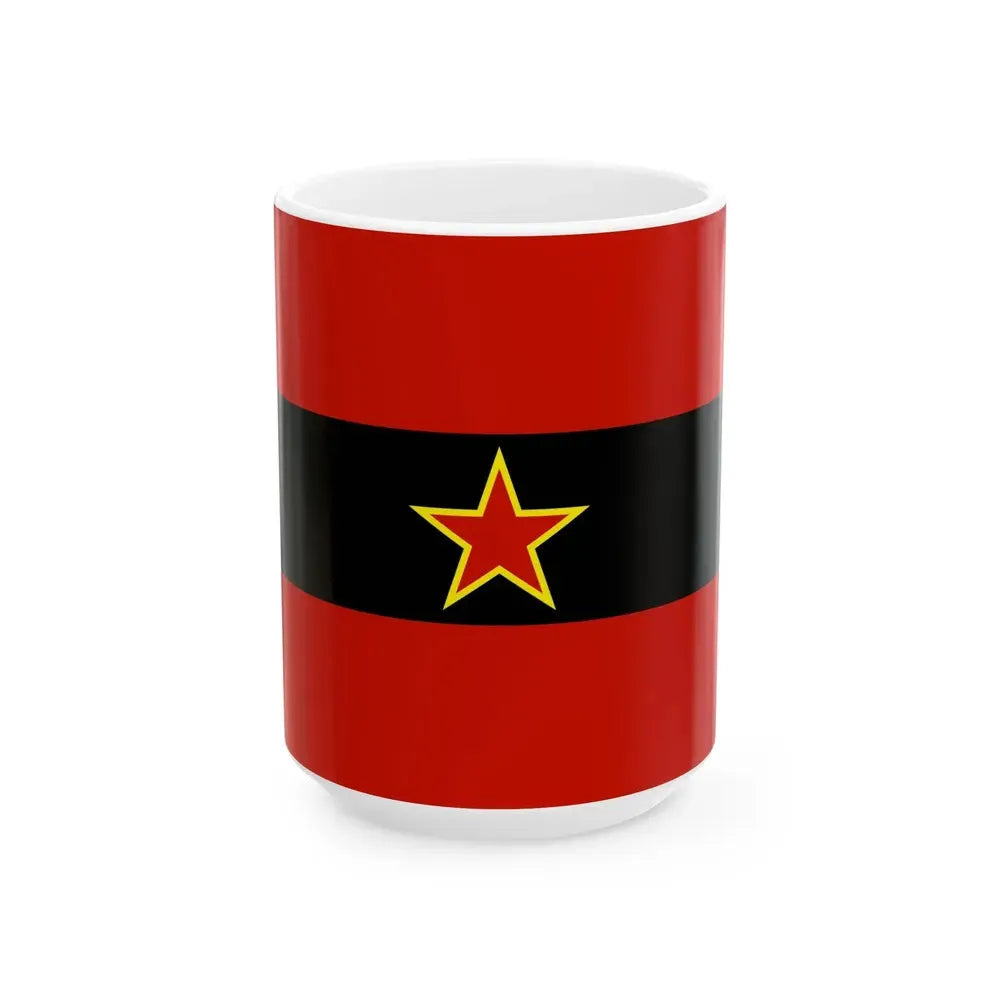 Civil Ensign of Albania 1945-1992 (Albania) White Coffee Mug 15oz - Go Mug Yourself
