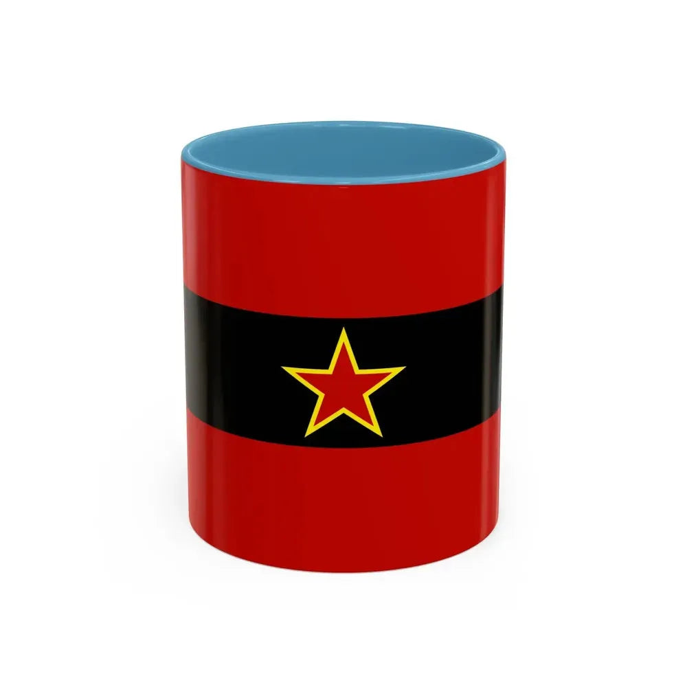 Civil Ensign of Albania 1945 to 1992 - Accent Coffee Mug 11oz Light Blue - Go Mug Yourself
