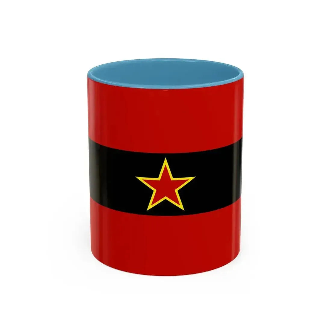 Civil Ensign of Albania 1945 to 1992 - Accent Coffee Mug 11oz Light Blue - Go Mug Yourself