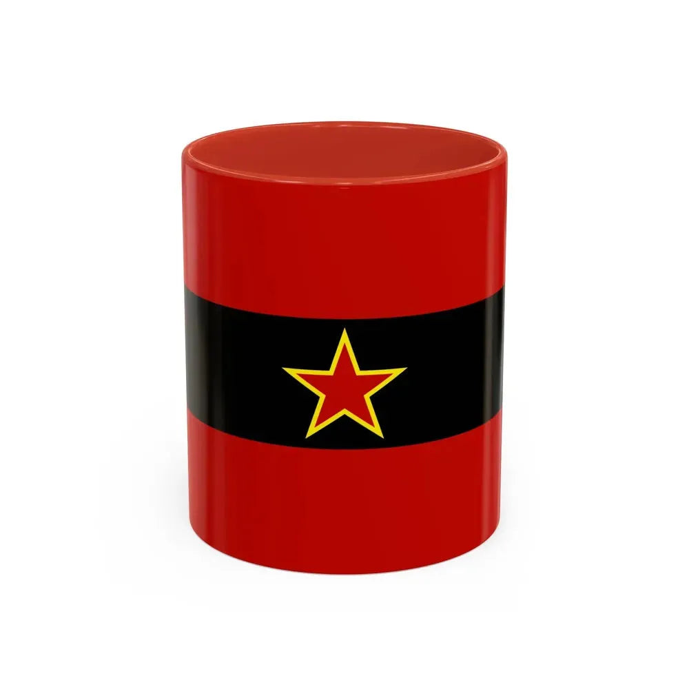 Civil Ensign of Albania 1945 to 1992 - Accent Coffee Mug 11oz Red - Go Mug Yourself