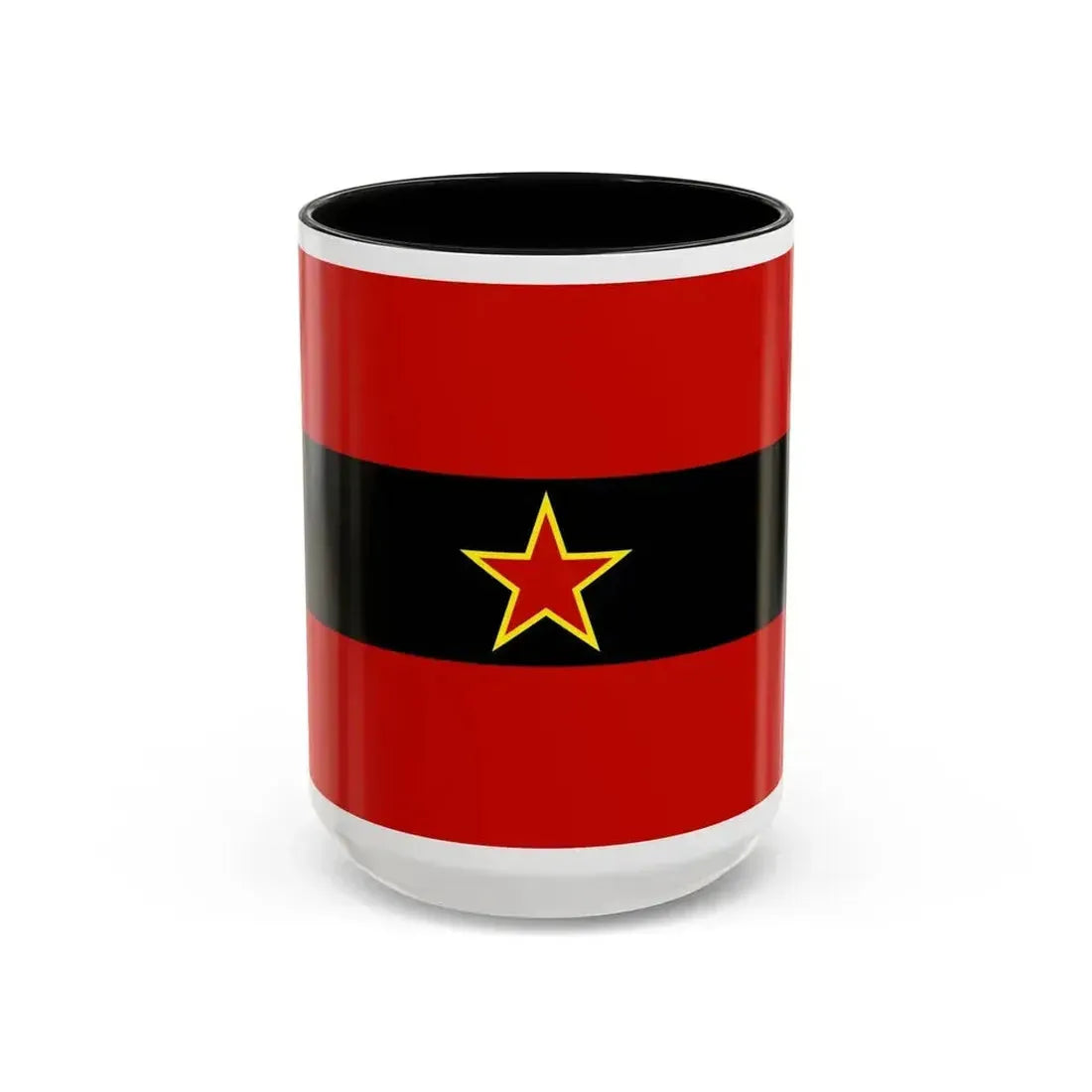 Civil Ensign of Albania 1945 to 1992 - Accent Coffee Mug 15oz Black - Go Mug Yourself