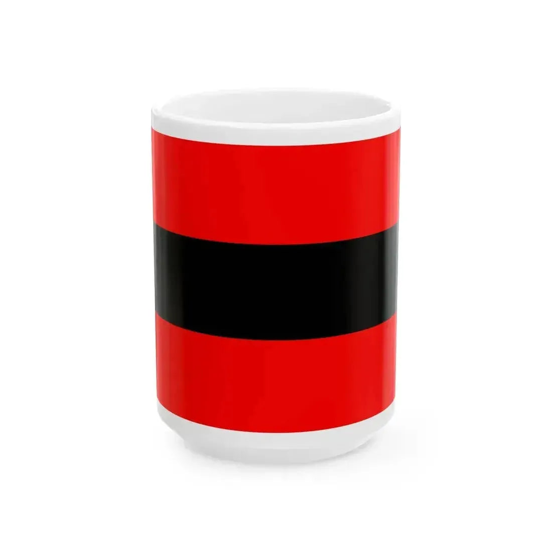 Civil Ensign of Albania 3-2 (Albania) White Coffee Mug 15oz - Go Mug Yourself