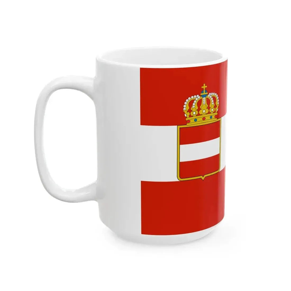 Civil ensign of Austria-Hungary 1869-1918 (Austria) White Coffee Mug - Go Mug Yourself