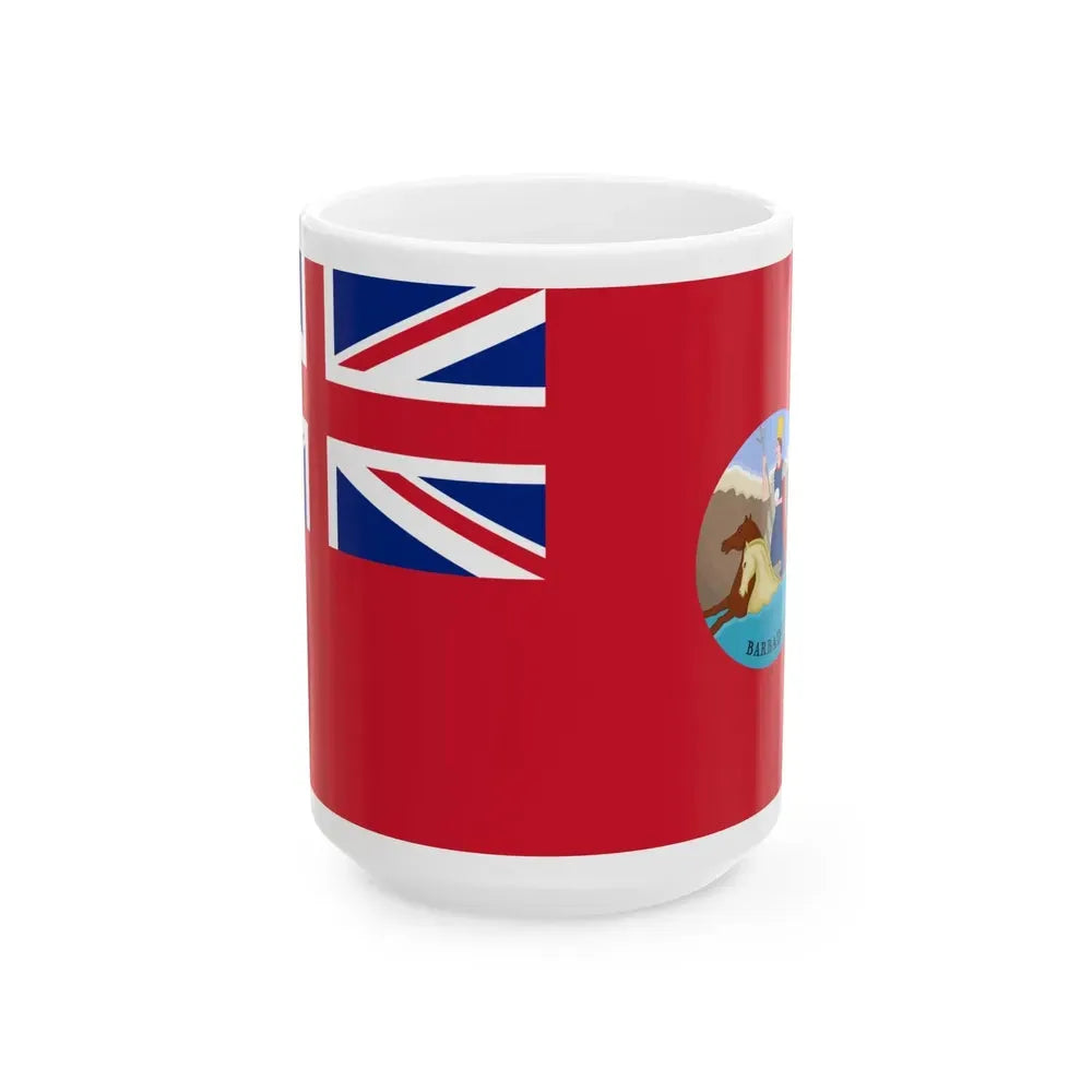 Civil Ensign of Barbados 1870-1966 (Barbados) White Coffee Mug 15oz - Go Mug Yourself