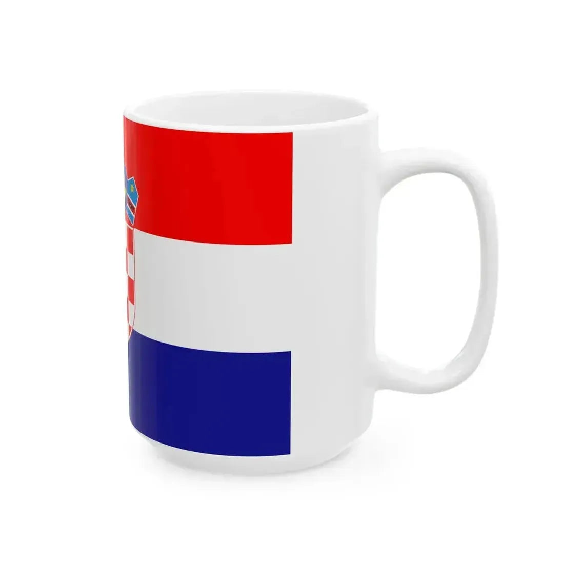 Civil ensign of Croatia (Croatia) White Coffee Mug - Go Mug Yourself