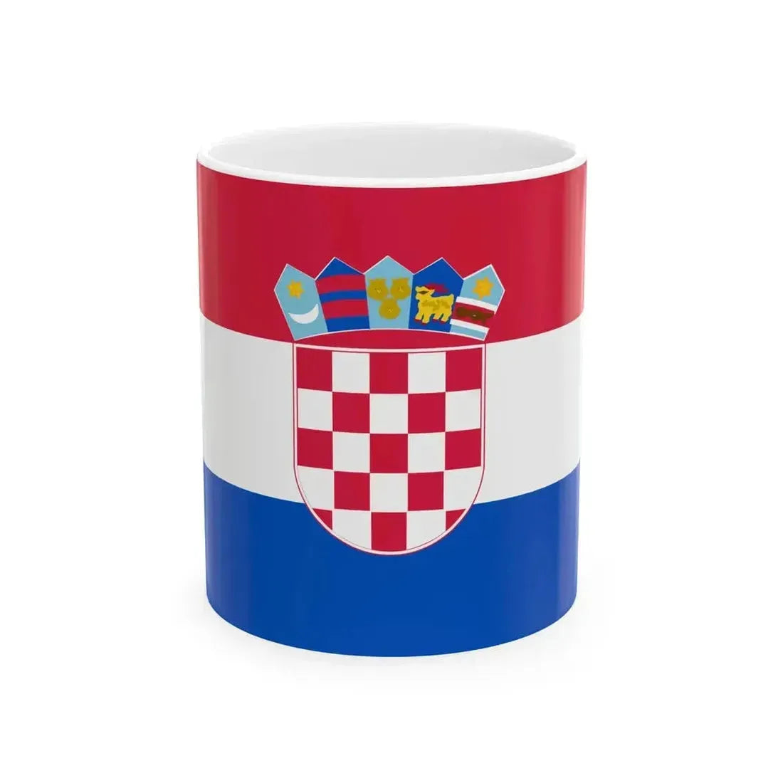 Civil ensign of Croatia Pantone (Croatia) White Coffee Mug 11oz - Go Mug Yourself