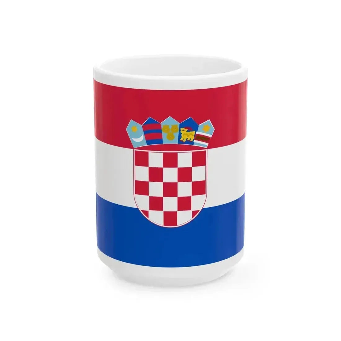 Civil ensign of Croatia Pantone (Croatia) White Coffee Mug 15oz - Go Mug Yourself