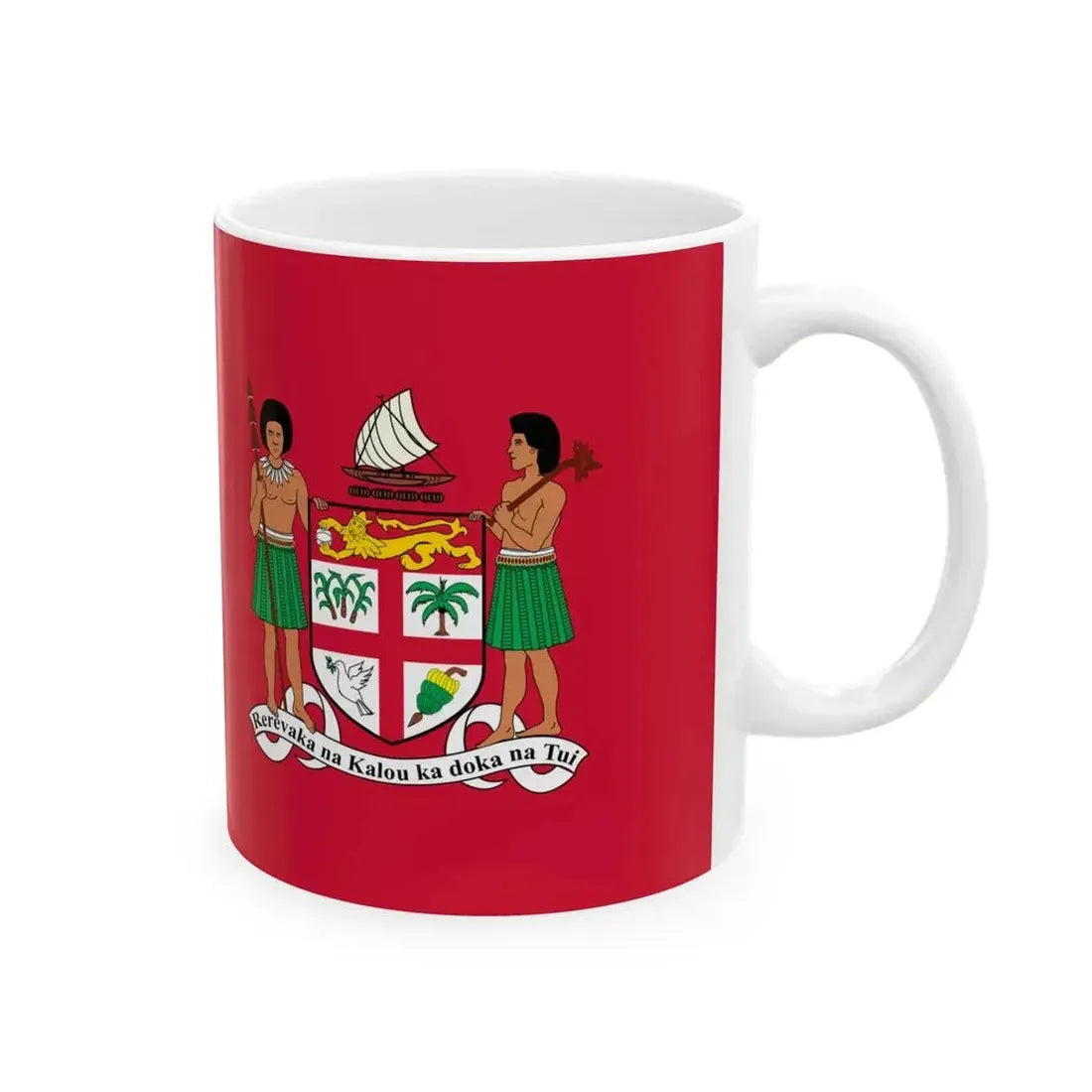 Civil Ensign of Fiji 1924-1970 unofficial (Fiji) White Coffee Mug - Go Mug Yourself
