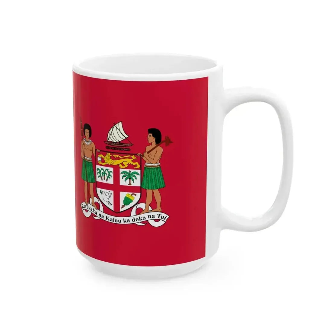 Civil Ensign of Fiji 1924-1970 unofficial (Fiji) White Coffee Mug - Go Mug Yourself