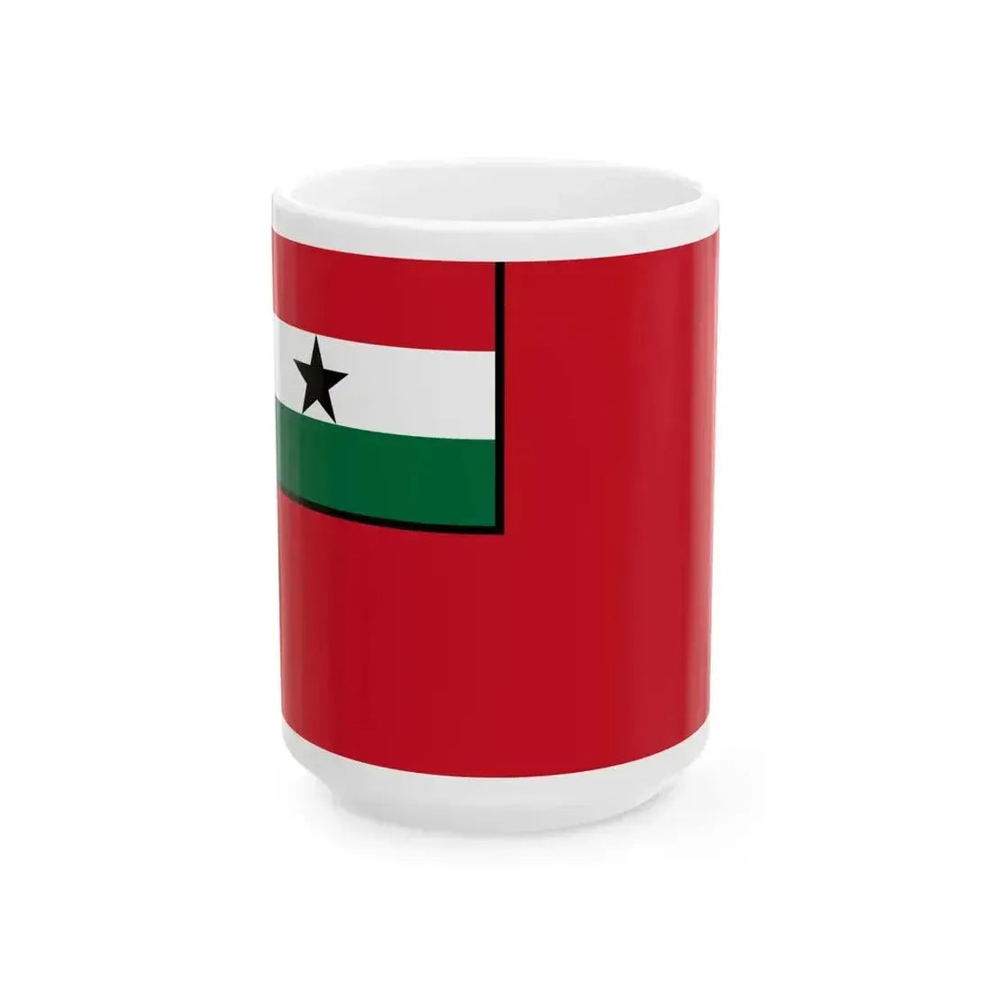 Civil Ensign of Ghana 1964-1966 (Ghana) White Coffee Mug 15oz - Go Mug Yourself