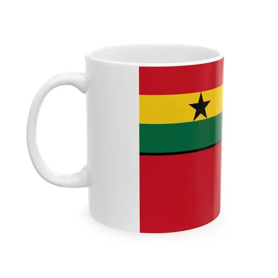 Civil Ensign of Ghana (Ghana) White Coffee Mug - Go Mug Yourself