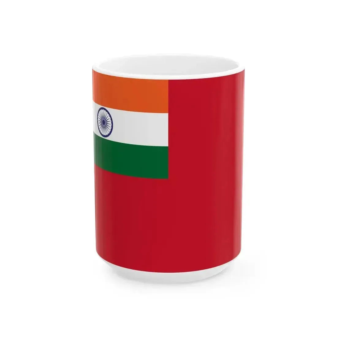 Civil Ensign of India (India) White Coffee Mug 15oz - Go Mug Yourself